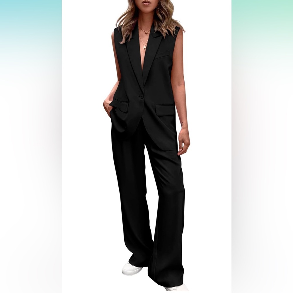 BRAND NEW 2pc Women’s Sleeveless Suit Vest & Pants
